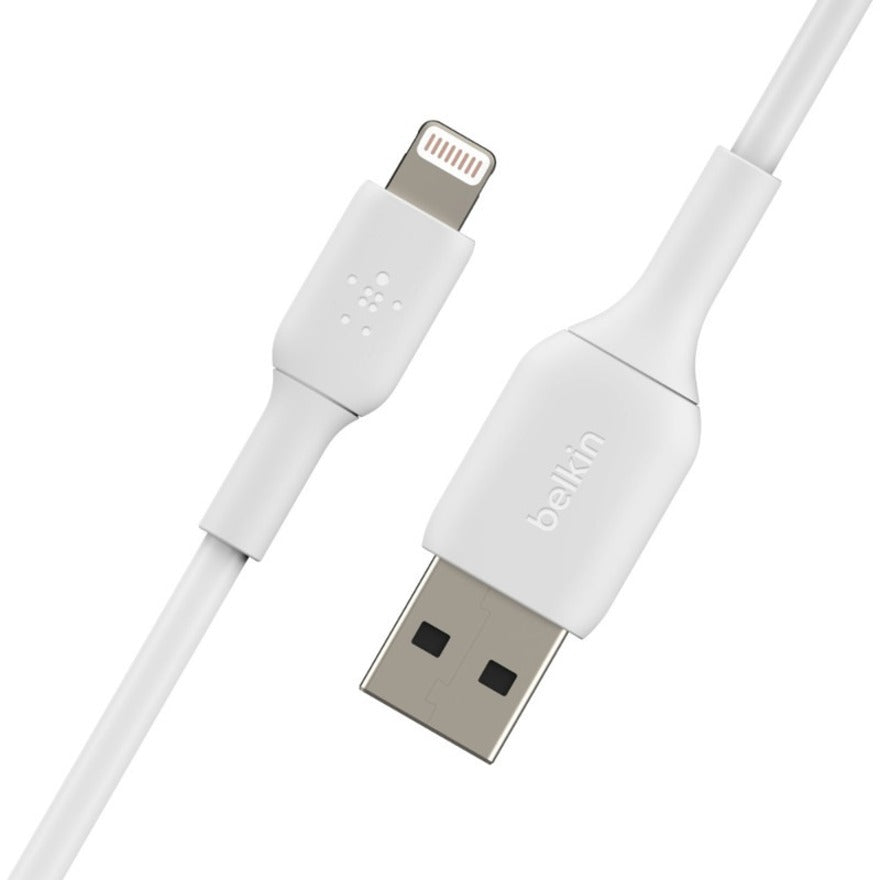 Belkin BoostCharge Lightning to USB-A Cable (2 meter / 6.6 foot, White) - CAA001bt2MWH