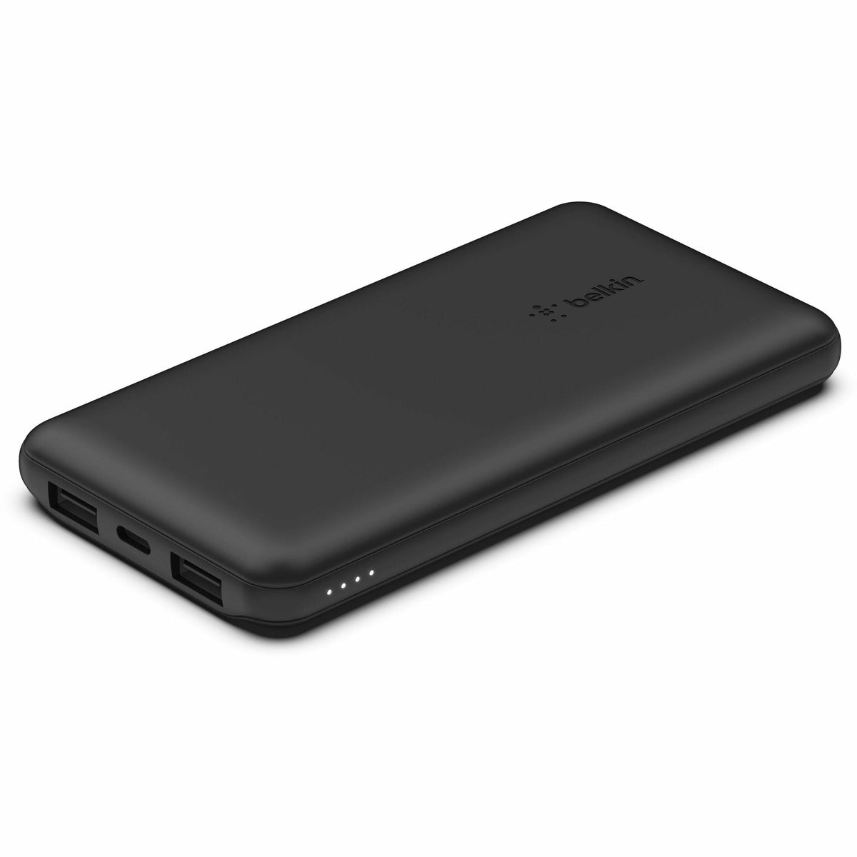 Belkin 15W USB-C 3-Port Power Bank - 10k mAh - 1xUSB-C (15W), 2xUSB-A (10W) - Portable Charger - w/ USB-C Cable - Black - BPB011btBK