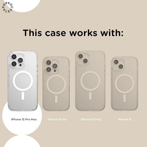 PopSockets iPhone 15 Pro Max Phone Case w/MagSafe- Mickey Dots Black