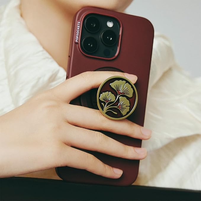 PopSockets iPhone 15 Pro Max Phone Case with MagSafe, Wireless Charging Compatible, Burgundy - Oxblood