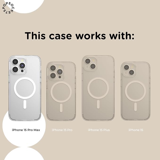 PopSockets iPhone 15 Pro Max Phone Case with MagSafe, Wireless Charging Compatible, Bookish - Mirror Curse Breaker