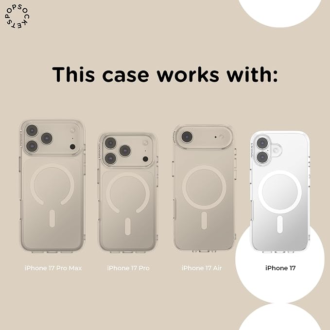PopSockets iPhone 17 Phone Case with MagSafe- Spotlight Dots | Magnetic, Wireless Charging, Camera & Drop Protection, Phone, Women, Electronic Accessories, For iPad/Kindle/iPhone/Android