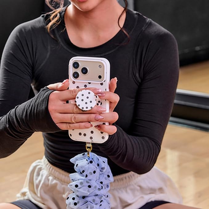 PopSockets iPhone 15 Plus Phone Case with MagSafe- Spotlight Dots | Magnetic, Wireless Charging, Camera & Drop Protection, Phone, Women, Electronic Accessories, For iPad/Kindle/iPhone/Android