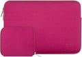 MOSISO Laptop Case 13.3 inch, 13-13.3 inch Laptop Sleeve Bag Compatible with MacBook Air/Pro 13/Pro 14 M5 M4 M3 M2 M1, HP Dell ASUS Lenovo, Neoprene Computer Sleeve Bag with Small Case, Rose Red