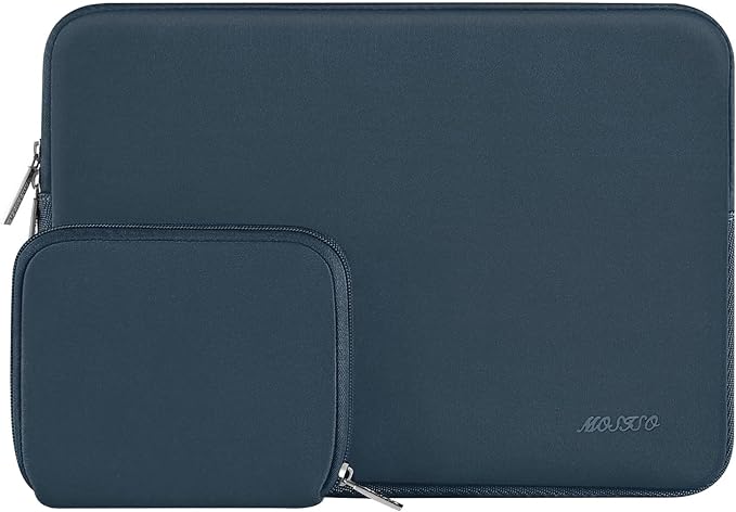 MOSISO Laptop Case 15 inch, 15 inch Laptop Sleeve Bag Compatible with MacBook Air 15 M4 A3241 M3 A3114 M2 A2941 2025 2024 2023, Dell XPS 15, Neoprene Computer Sleeve Bag with Small Case, Haze Blue