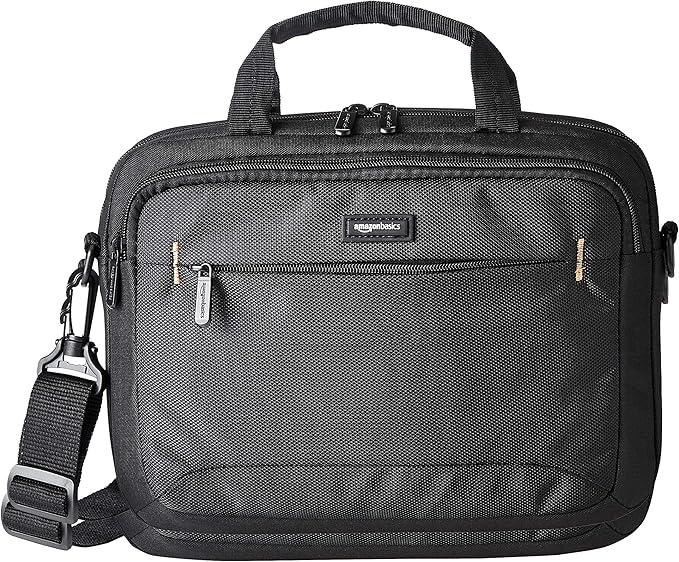 Amazon Basics Laptop Carrying Case with Adjustable Shoulder Strap, 11.6 in, Black, 10-Pack